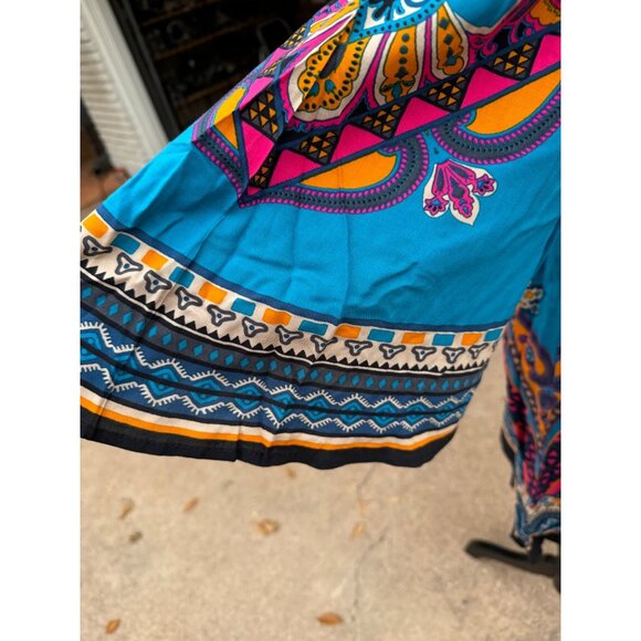 Flying Tomato Women Long Sleeve Boho Shift Dress L Cottage Core Retro Hippie 60s - Picture 9 of 9